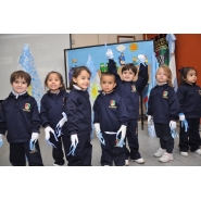Festejos por el Día de la Bandera con los niños de Jardín